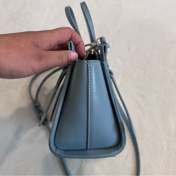 Like New! Zara Knotted Mini City Bag in Light Blue - Picture 11 of 14